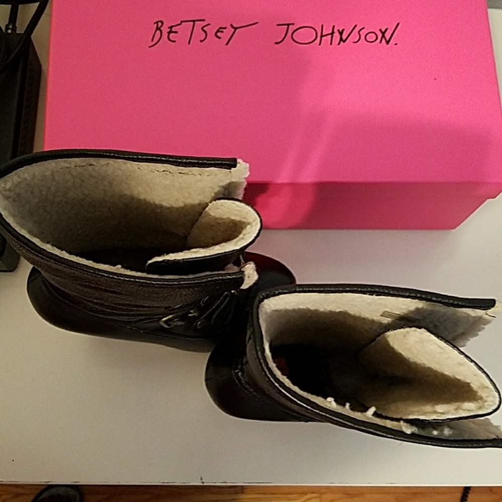 Betsey Johnson Ryderrr Wedge Boots Size 8.5 - Picture 7 of 8